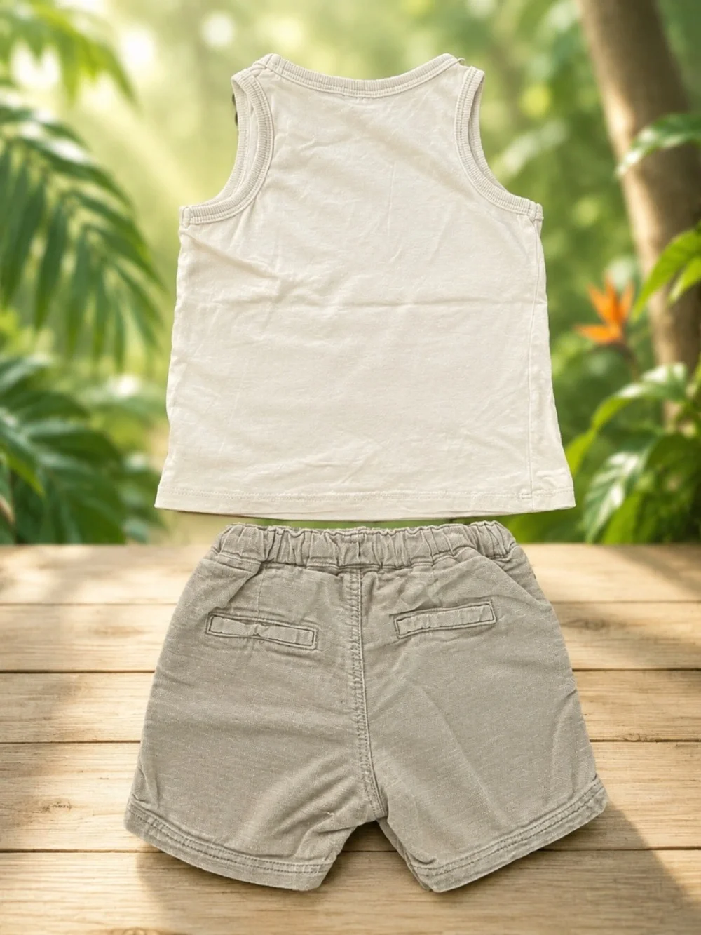 So Cute “King of the Jungle” Tank Top & H&M Shorts Set – 18–24 Months